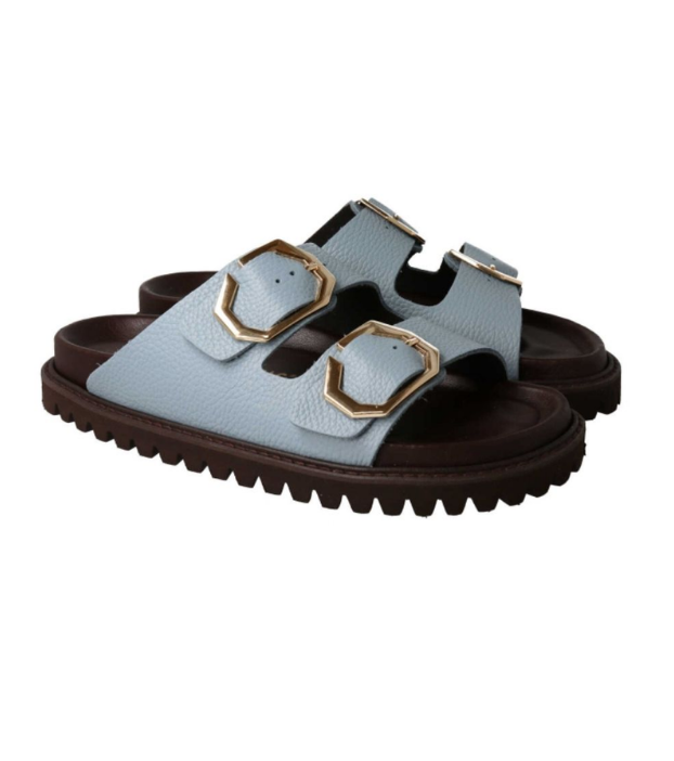 GALIA EMBOSSED LEATHER AZURE