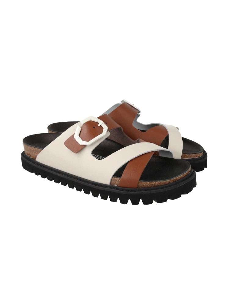 GEORGINA LEATHER TWIN OFF WHITE