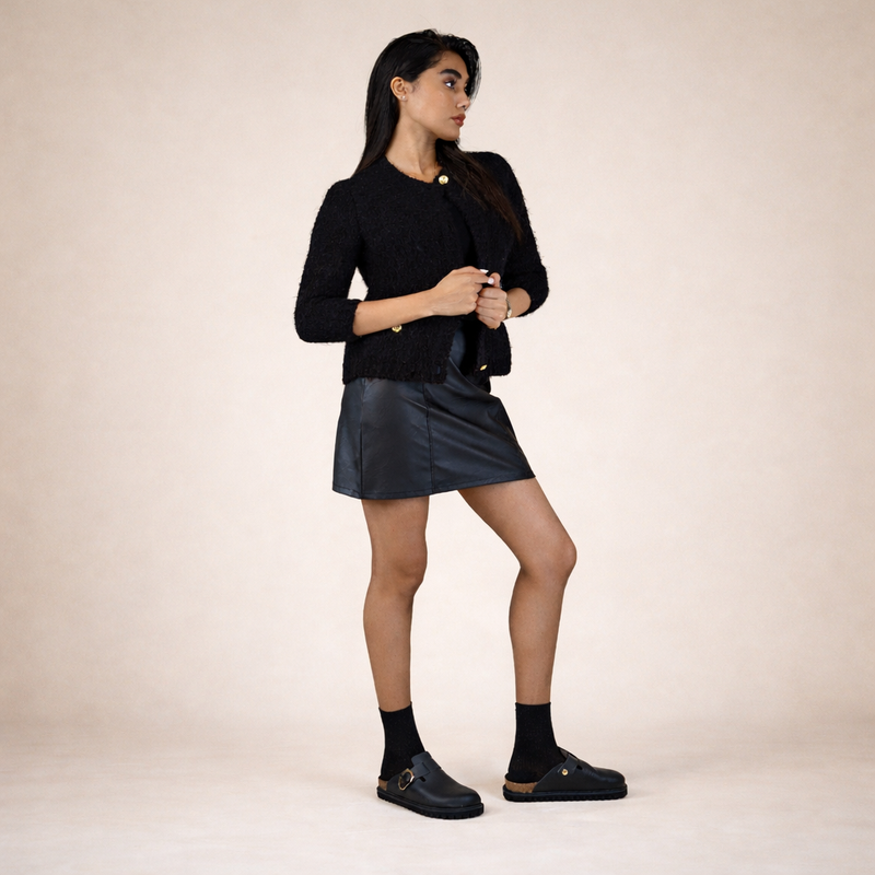 LE INDIANA LEATHER BLACK