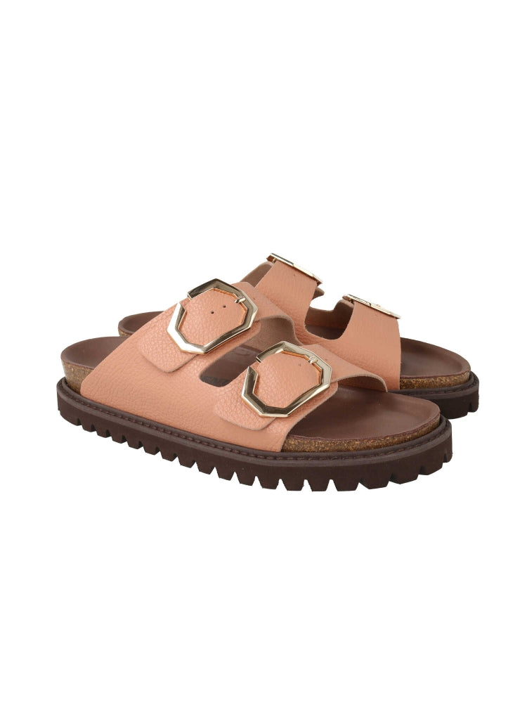 GALIA EMBOSSED LEATHER SALMON