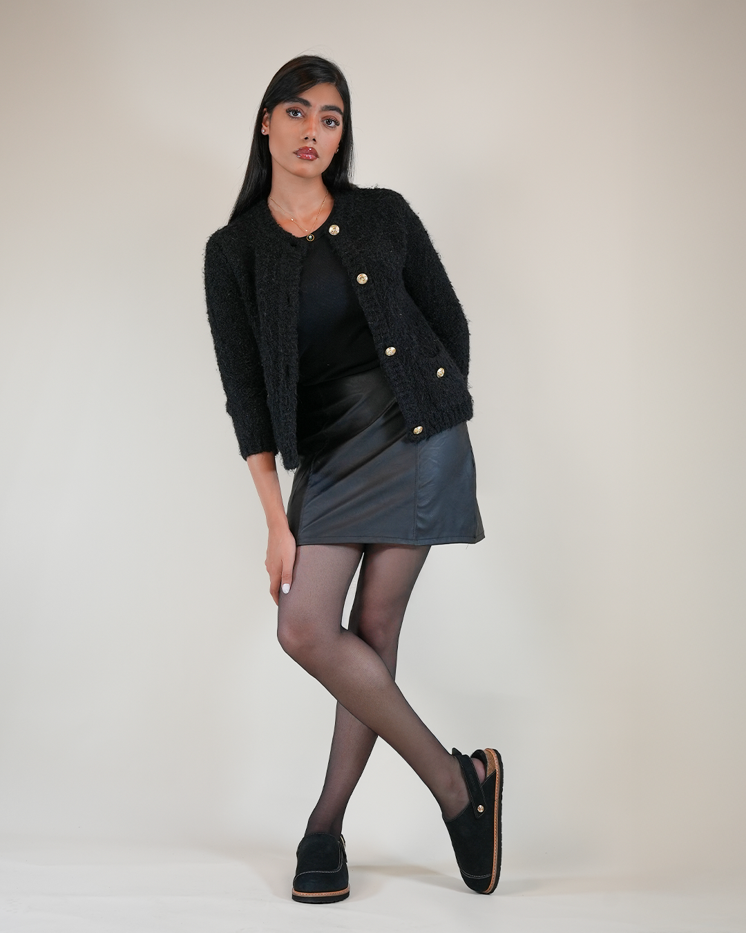 GALBANO VELOUR WOOL BLACK