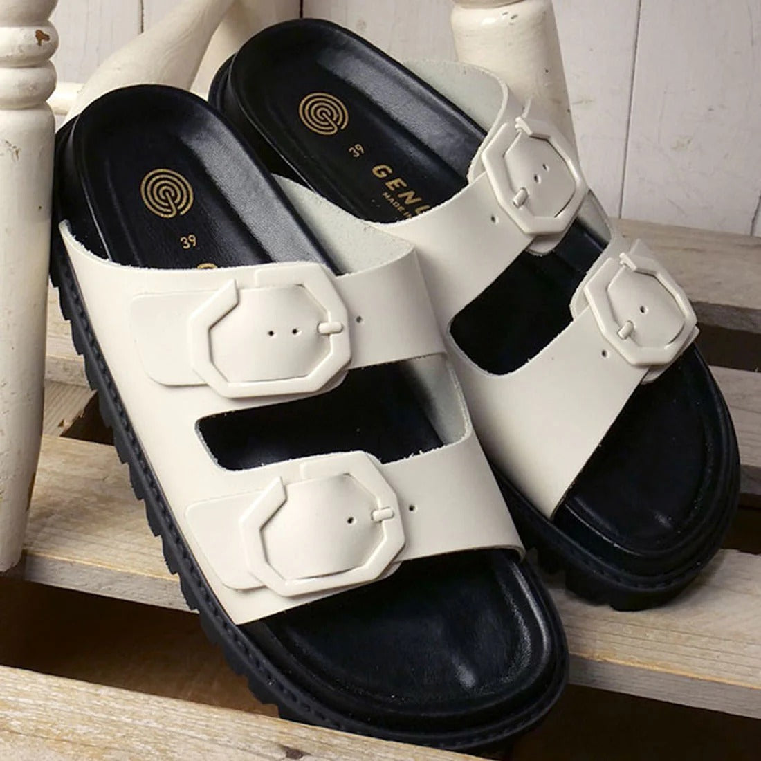 GALIA LEATHER OFF-WHITE